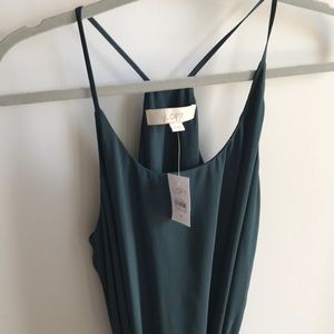 LOFT Teal racerback dress. Size medium. NWT